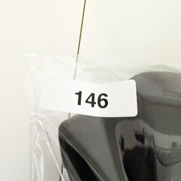 Tory Burch Sally Wedge Heels Peep Toe Black Silver - 9.5 - Picture 10 of 10